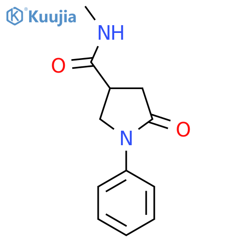 N-methyl-5-oxo-1-phenylpyrrolidine-3-carboxamide structure