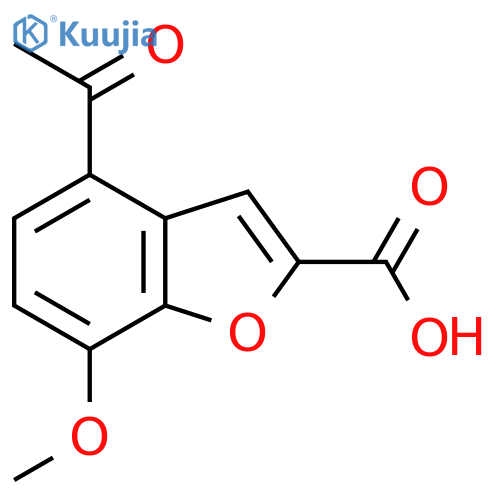 4-Acetyl-7-methoxy-1-benzofuran-2-carboxylic acid structure