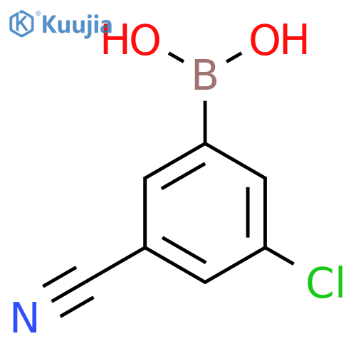 (3-Chloro-5-cyanophenyl)boronic acid structure