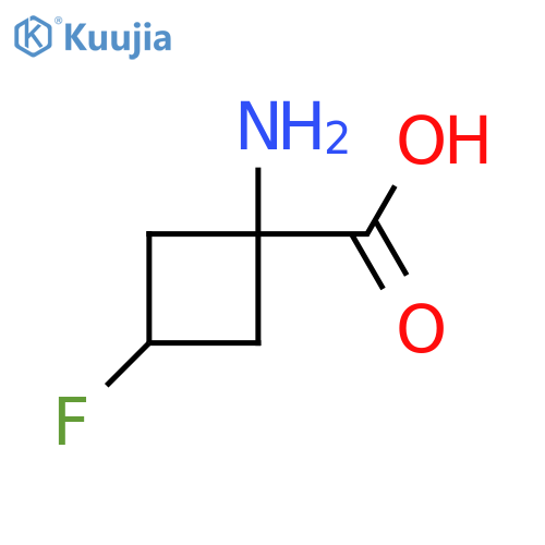 cis-1-amino-3-fluoro-cyclobutanecarboxylic acid structure