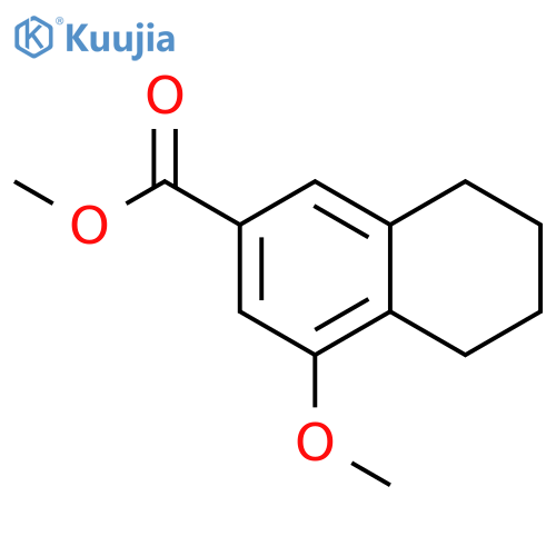 Methyl 5,6,7,8-tetrahydro-4-methoxy-2-naphthalenecarboxylate structure