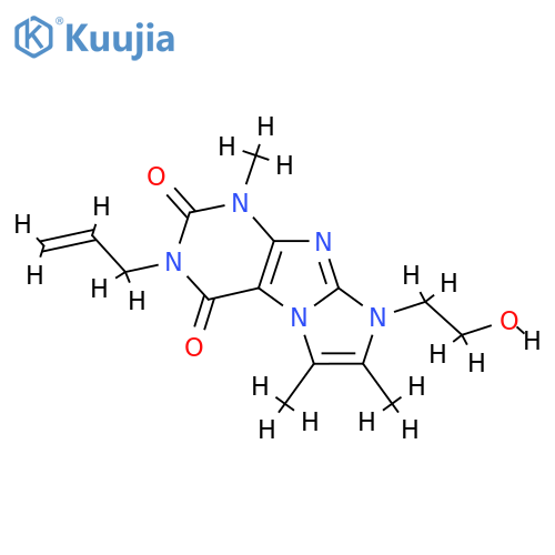 8-(2-hydroxyethyl)-1,6,7-trimethyl-3-(prop-2-en-1-yl)-1H,2H,3H,4H,8H-imidazo1,2-gpurine-2,4-dione structure