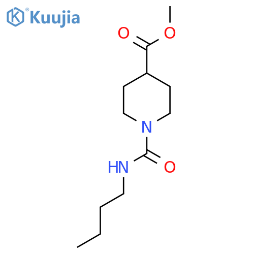 methyl 1-(butylcarbamoyl)piperidine-4-carboxylate structure
