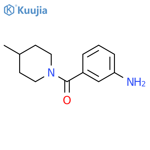 (3-Aminophenyl)(4-methylpiperidin-1-yl)methanone structure