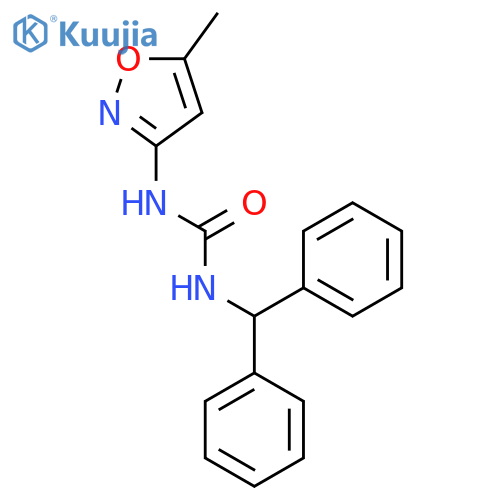 1-(diphenylmethyl)-3-(5-methyl-1,2-oxazol-3-yl)urea structure