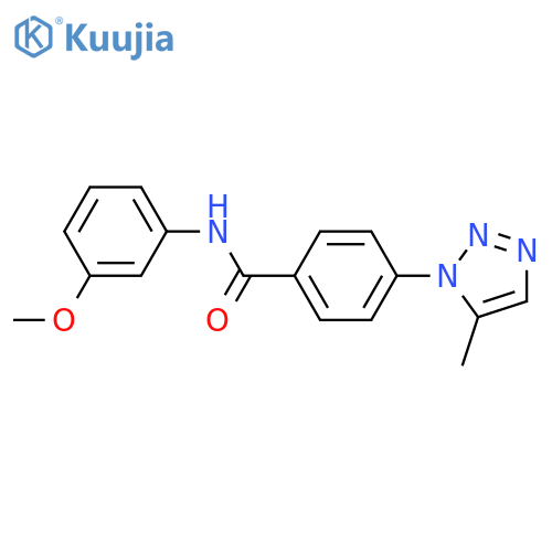 N-(3-methoxyphenyl)-4-(5-methyl-1H-1,2,3-triazol-1-yl)benzamide structure