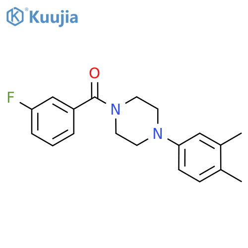 1-(3,4-dimethylphenyl)-4-(3-fluorobenzoyl)piperazine structure