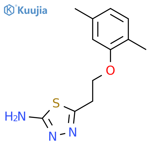 5-2-(2,5-Dimethylphenoxy)ethyl-1,3,4-thiadiazol-2-amine structure