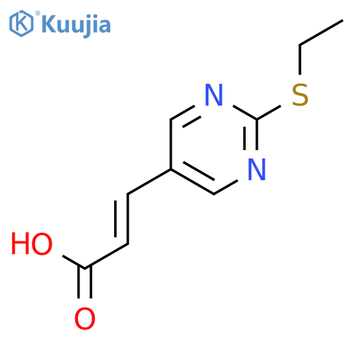 (2E)-3-2-(Ethylthio)pyrimidin-5-ylacrylic Acid structure