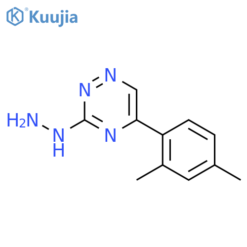 5-(2,4-dimethylphenyl)-3-hydrazino-1,2,4-triazine structure