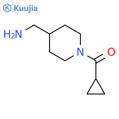 1-1-(cyclopropylcarbonyl)piperidin-4-ylmethanamine structure