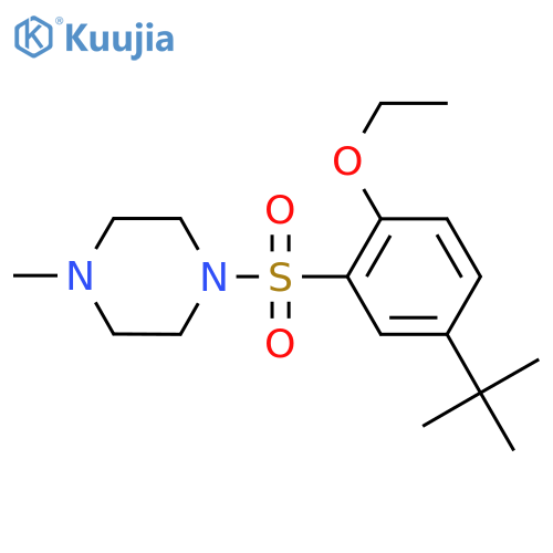 1-(5-tert-butyl-2-ethoxybenzenesulfonyl)-4-methylpiperazine structure