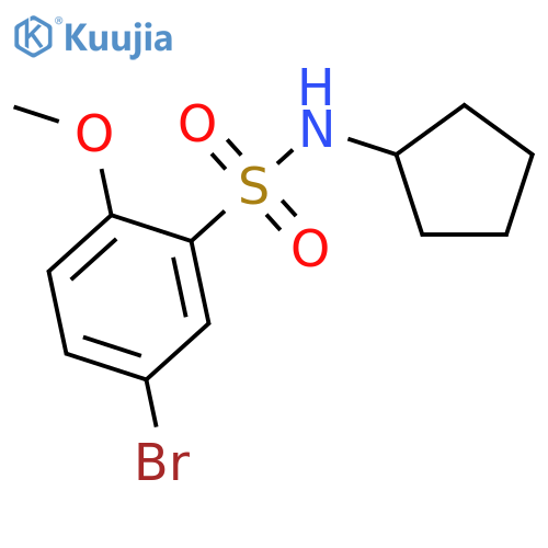 5-Bromo-N-cyclopentyl-2-methoxybenzenesulfonamide structure