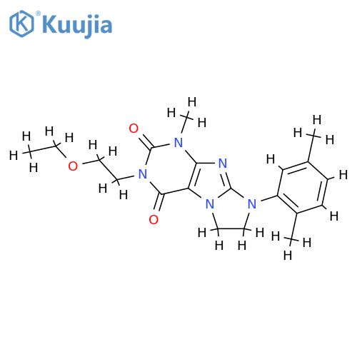 8-(2,5-dimethylphenyl)-3-(2-ethoxyethyl)-1-methyl-1H,2H,3H,4H,6H,7H,8H-imidazo1,2-gpurine-2,4-dione structure