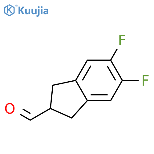 1H-Indene-2-carboxaldehyde, 5,6-difluoro-2,3-dihydro- structure