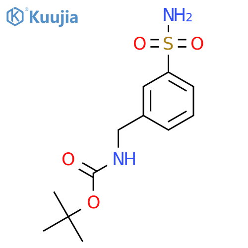 tert-butyl N-[(3-sulfamoylphenyl)methyl]carbamate structure