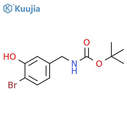 tert-butyl N-(4-bromo-3-hydroxyphenyl)methylcarbamate structure