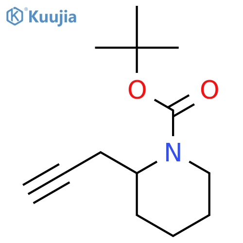 tert-butyl 2-(prop-2-yn-1-yl)piperidine-1-carboxylate structure