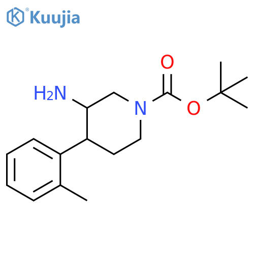 tert-butyl 3-amino-4-(2-methylphenyl)piperidine-1-carboxylate structure