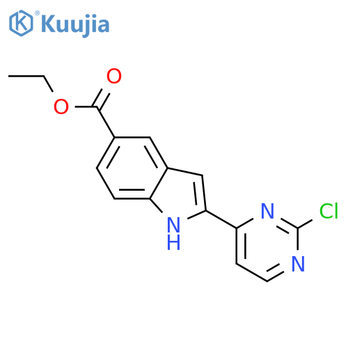 Ethyl 2-(2-chloropyrimidin-4-yl)-1H-indole-5-carboxylate structure
