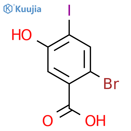 Benzoic acid, 2-bromo-5-hydroxy-4-iodo- structure