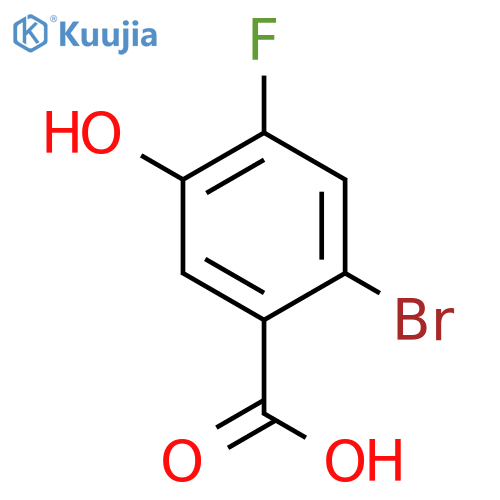 2-Bromo-4-fluoro-5-hydroxybenzoic Acid structure