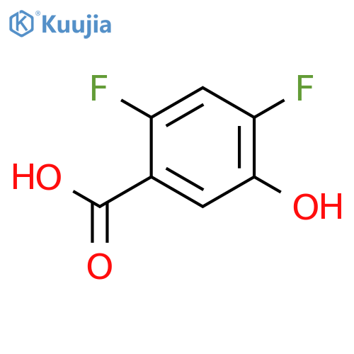 2,4-difluoro-5-hydroxybenzoic acid structure