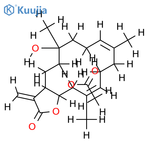(1R,3S,4R,14S,7E,11E)-3-acetoxy-4-hydroxycembra-7,11,15(17)-trien-16,14-olide structure