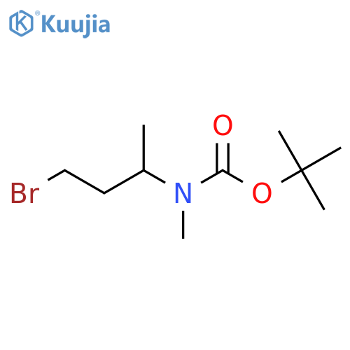 tert-butyl N-(4-bromobutan-2-yl)-N-methylcarbamate structure