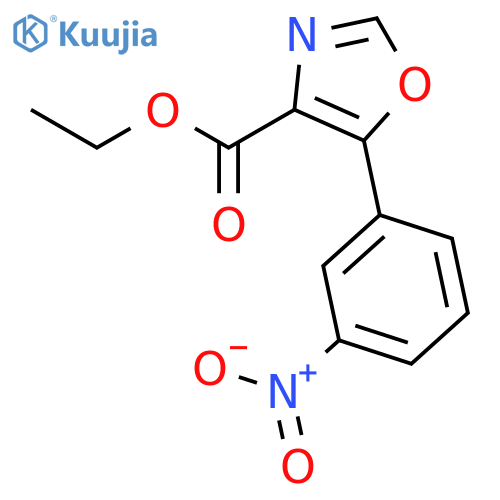 Ethyl 5-(3-nitrophenyl)oxazole-4-carboxylate structure