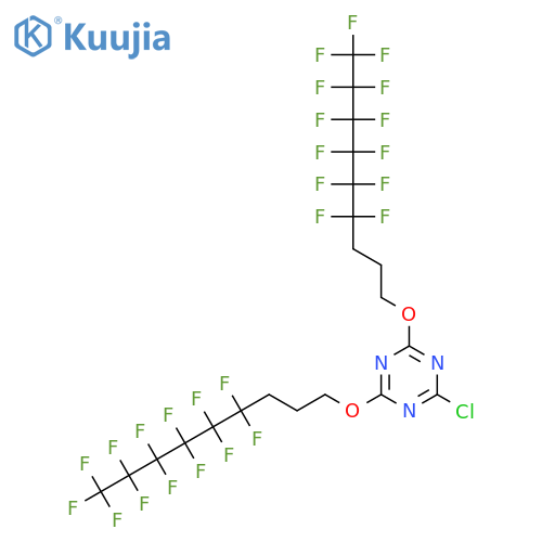 F26  CDMT,  2-Chloro-4,6-bis(4,4,5,5,6,6,7,7,8,8,9,9,9-tridecafluorononyloxy)-1,3,5-triazine structure