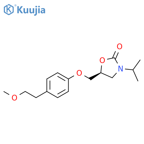 2-Oxazolidinone, 5-[[4-(2-methoxyethyl)phenoxy]methyl]-3-(1-methylethyl)-, (5S)- structure