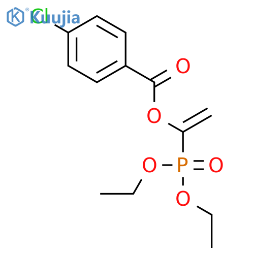 Benzoic acid, 4-chloro-, 1-(diethoxyphosphinyl)ethenyl ester structure