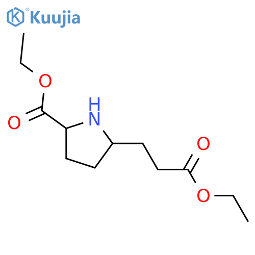 2-Ethoxycarbonyl-5-(2-ethoxycarbonylethyl)pyrrolidine structure