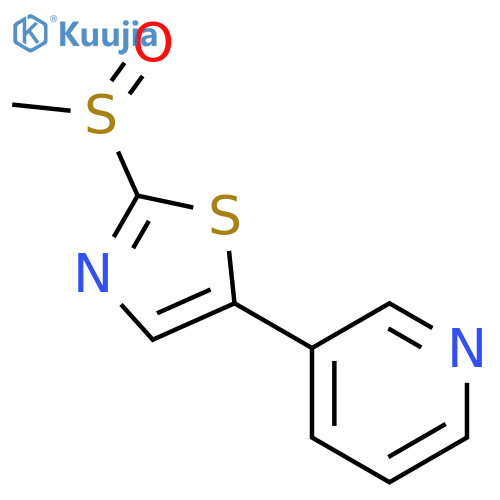 Pyridine, 3-[2-(methylsulfinyl)-5-thiazolyl]- structure