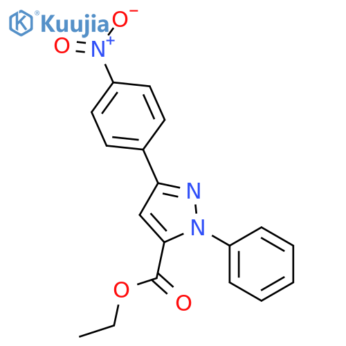 1H-Pyrazole-5-carboxylic acid, 3-(4-nitrophenyl)-1-phenyl-, ethyl ester structure
