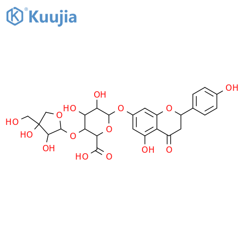 4',5,7-Trihydroxyflavanone; (S)-form, 7-O-[β-D-Apiofuranosyl-(1→4)-β-D-glucuronopyranoside] structure