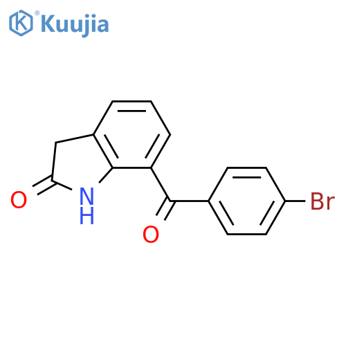 7-(4-Bromobenzoyl)-1,3-dihydro-2H-indol-2-one structure