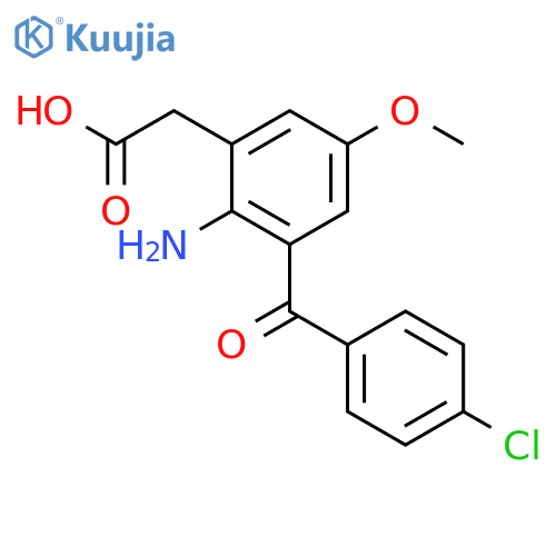 BENZENEACETIC ACID, 2-AMINO-3-(4-CHLOROBENZOYL)-5-METHOXY- structure