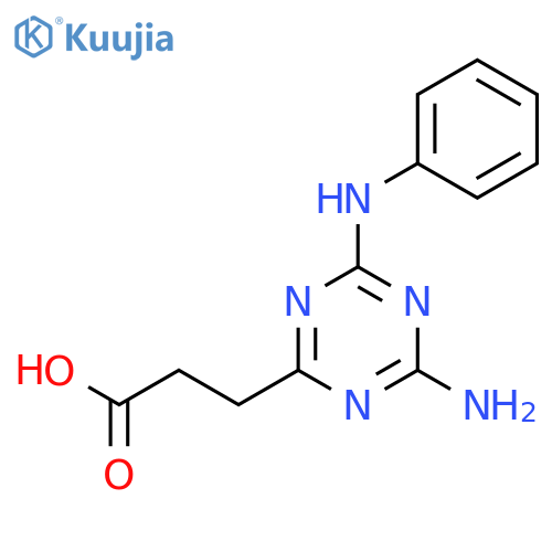 3-4-amino-6-(phenylamino)-1,3,5-triazin-2-ylpropanoic acid structure