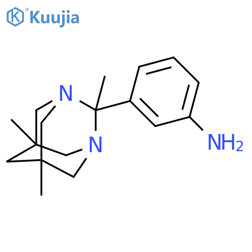 3-(2,5,7-Trimethyl-1,3-diazaadamantan-2-yl)aniline structure