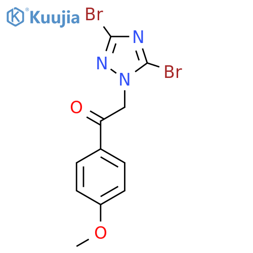 2-(3,5-Dibromo-1H-1,2,4-triazol-1-yl)-1-(4-methoxyphenyl)ethanone structure