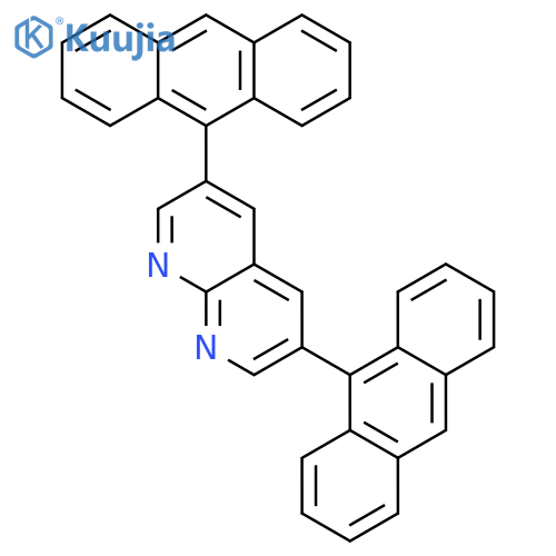 1,8-Naphthyridine, 3,6-di-9-anthracenyl- structure