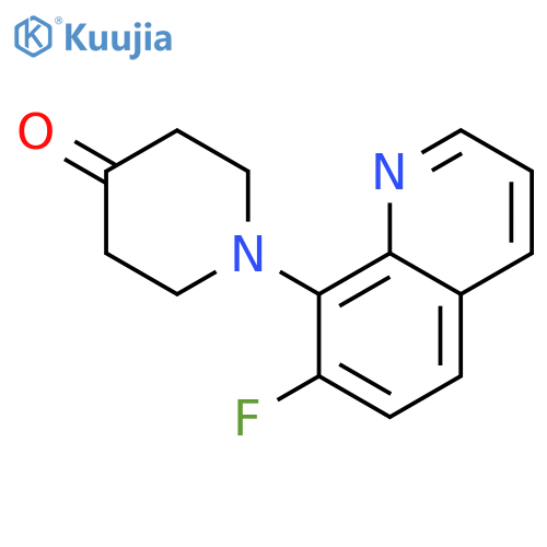 1-(7-fluoroquinolin-8-yl)piperidin-4-one structure