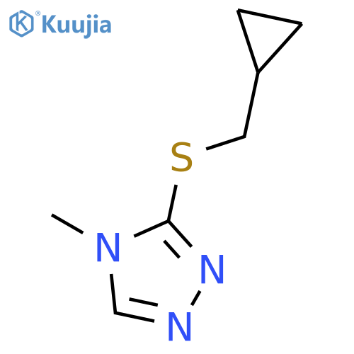 3-(cyclopropylmethyl)sulfanyl-4-methyl-4H-1,2,4-triazole structure