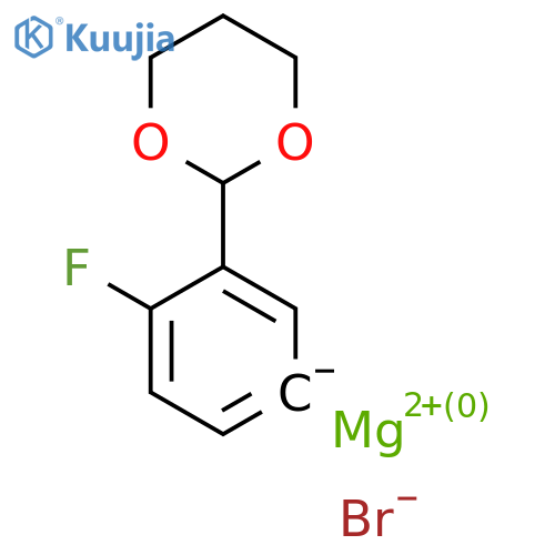 3-(1,3-Dioxan-2-YL)-4-fluorophenylmagnesium bromide structure