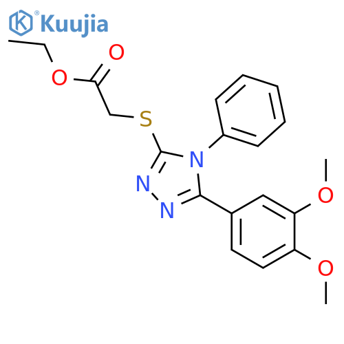 ethyl 2-{5-(3,4-dimethoxyphenyl)-4-phenyl-4H-1,2,4-triazol-3-ylsulfanyl}acetate structure