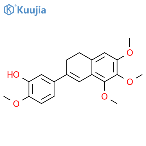 Phenol, 5-(3,4-dihydro-6,7,8-trimethoxy-2-naphthalenyl)-2-methoxy- structure