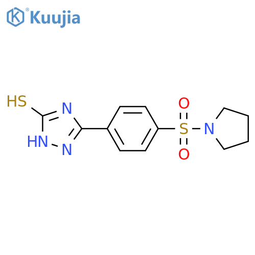 5-[4-(Pyrrolidine-1-sulfonyl)-phenyl]-4H-[1,2,4]triazole-3-thiol structure