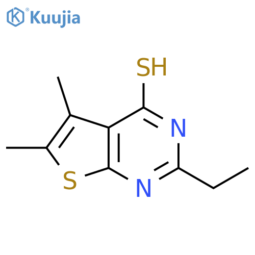 2-Ethyl-5,6-dimethyl-thieno[2,3-d]pyrimidine-4-thiol structure
